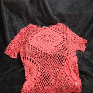 Peach Crochet Top